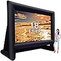 GYUEM 18 feet Inflatable Outdoor Projector Movie Screen - Package with Rope, Blower, Tent Stakes - Portable, Great for Outdoor and Indoor Party Watch