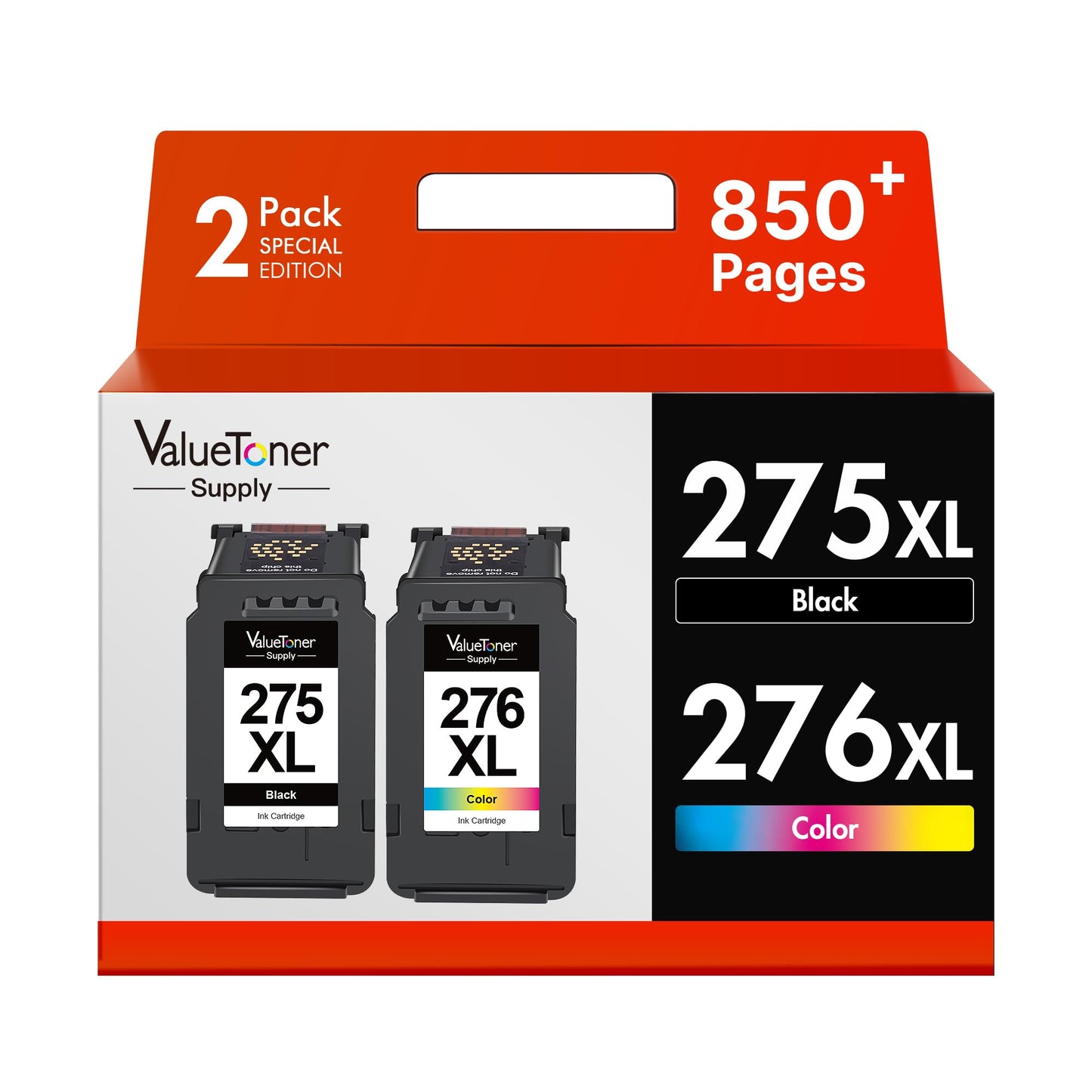 PG-275XL/CL-276XL Works for Cannon 275 and 276 Ink Cartridges(2-Pack)