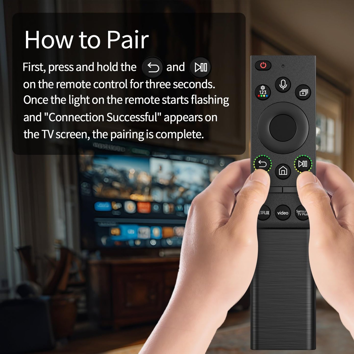 BN59-01357A Voice Remote Control Replacement fit for Samsung Smart TVs Compatible with Samsung QLED Series Smart TV Also BN59-01357F BN59-01357P Full