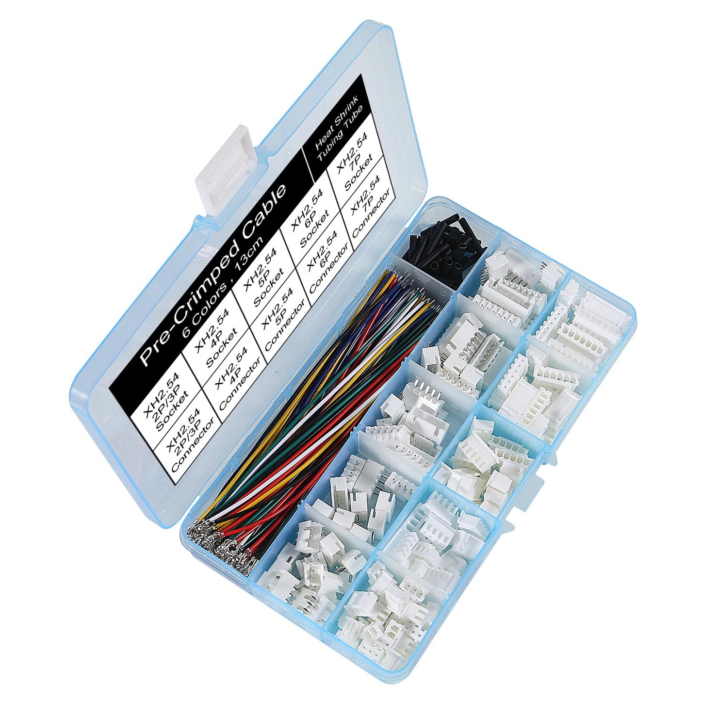 XH 2.54mm Connector Socket Kit and Pre-Crimped Cable Wire 2Pin 3 Pin 4 Pin 5 Pin 6 Pin 7Pin Housing JST Adapter Male and Female Cable Connectors