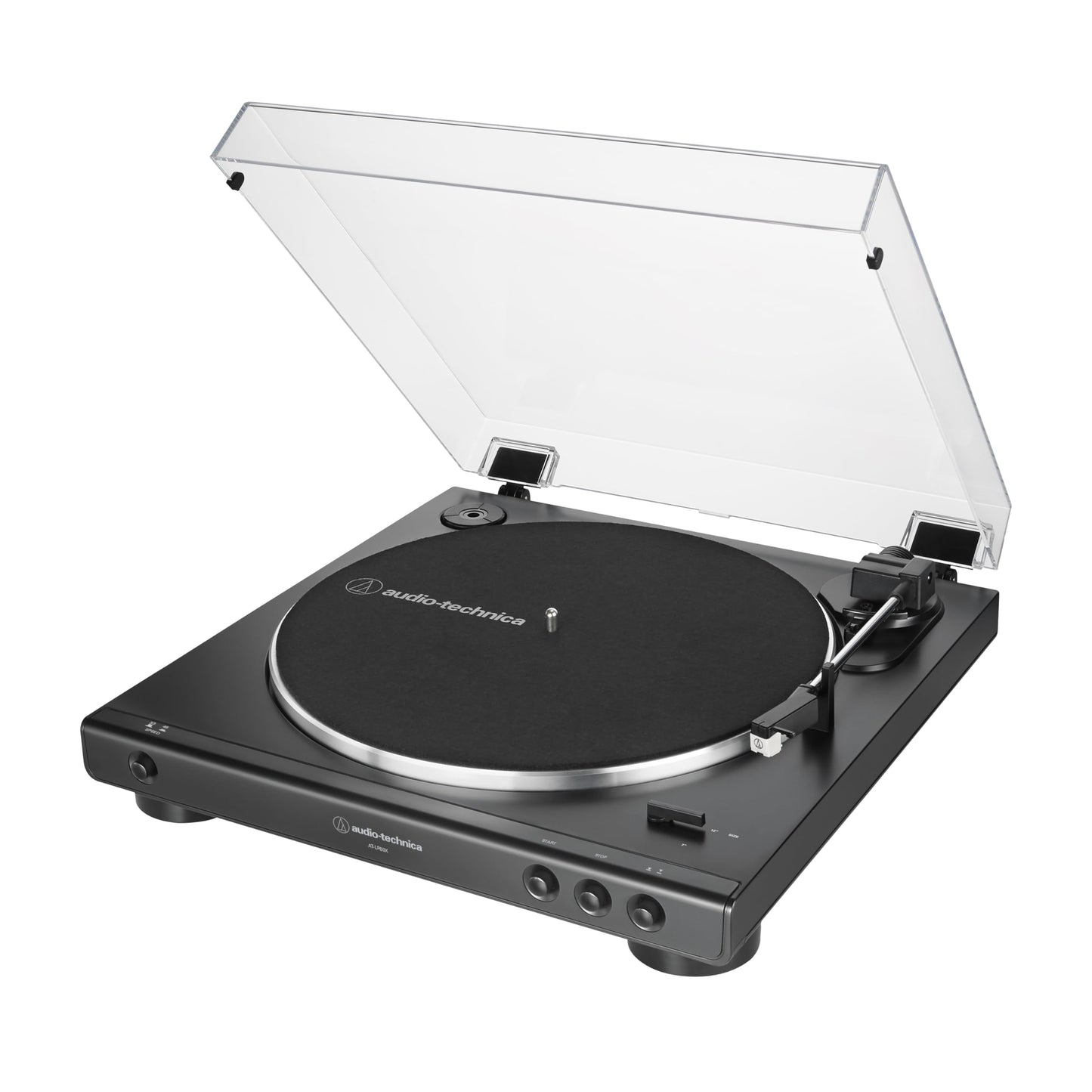 audio-technica at-LP60X-BK Fully Automatic Belt-Drive Stereo Turntable, Black, Hi-Fidelity, Plays 33 -1/3 and 45 RPM Vinyl Records, Dust Cover
