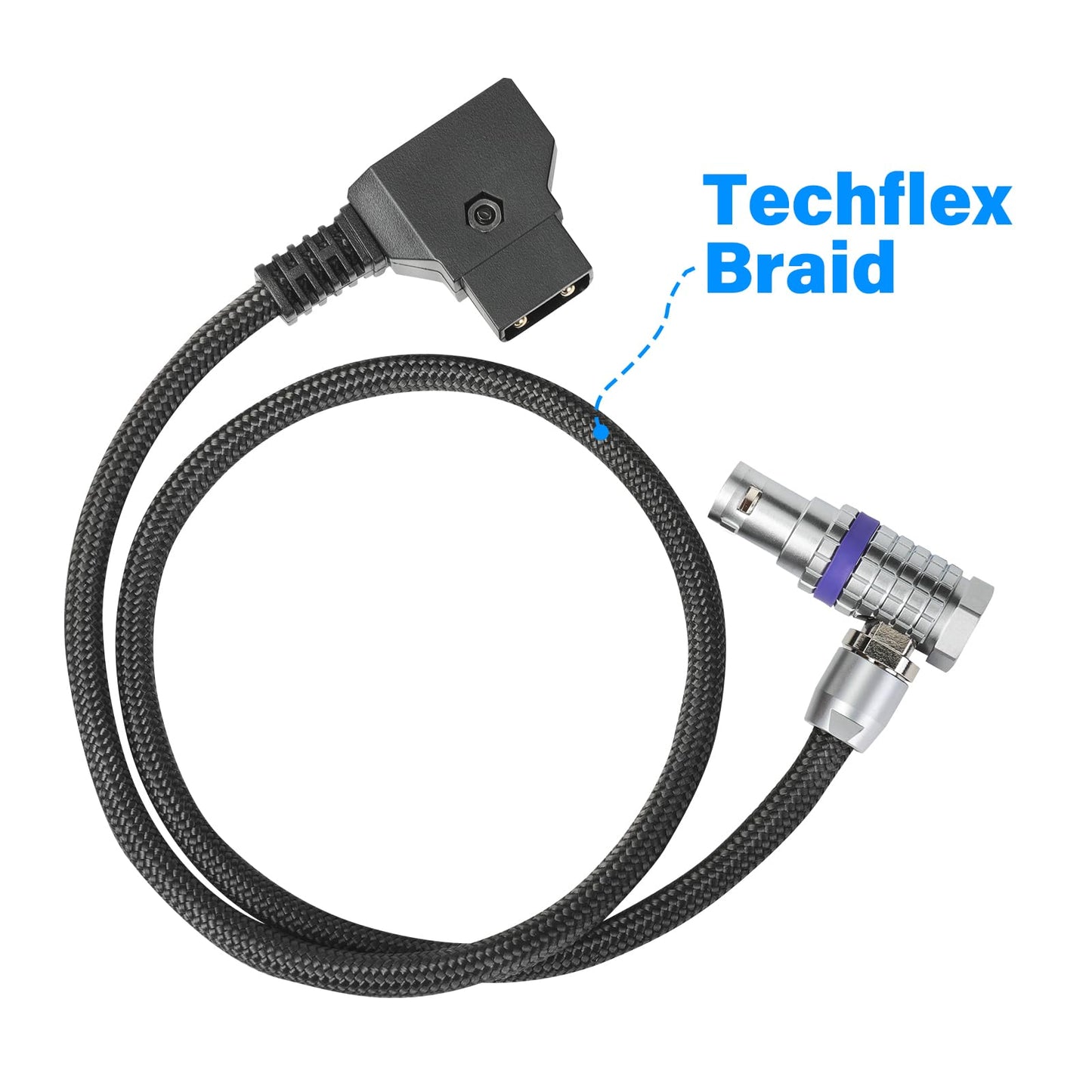 RED® Komodo X V-Raptor Ronin 4d Video Transmitter Power Cable Protected with Techflex Braid 19.3 inches