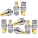 TJMD F-Type to SMA Male Female 3 Sets 9 Pcs RF Coaxial Coax Adapter Connector SMA to F-Type SMA Male to F Female F Female to SMA Female