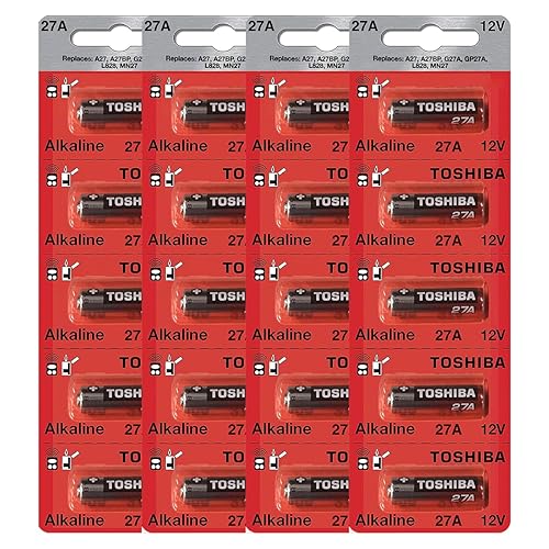 TOSHIBA Alkaline 27A GP27A MN27 A27BP 12 Volt Battery (20 Batteries)