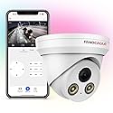 PANOEAGLE 8MP Security POE Camera, 4K IP Camera Outdoor with Human/Vehicle Detection, 24/7 Full Color Night Vision, Built-in Mic, 2.8mm Fixed F1.0