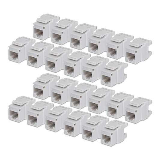 StarTech Cat6 Keystone Jack 24-Pack, UTP, 180 110 Punch Down, White