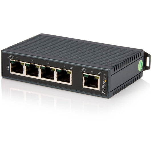 StarTech.com 5-Port Ethernet Switch - 10/100Mbps Industrial Networking Solution - IP30-rated Energy Efficient Internet Switch , TAA (IES5102)