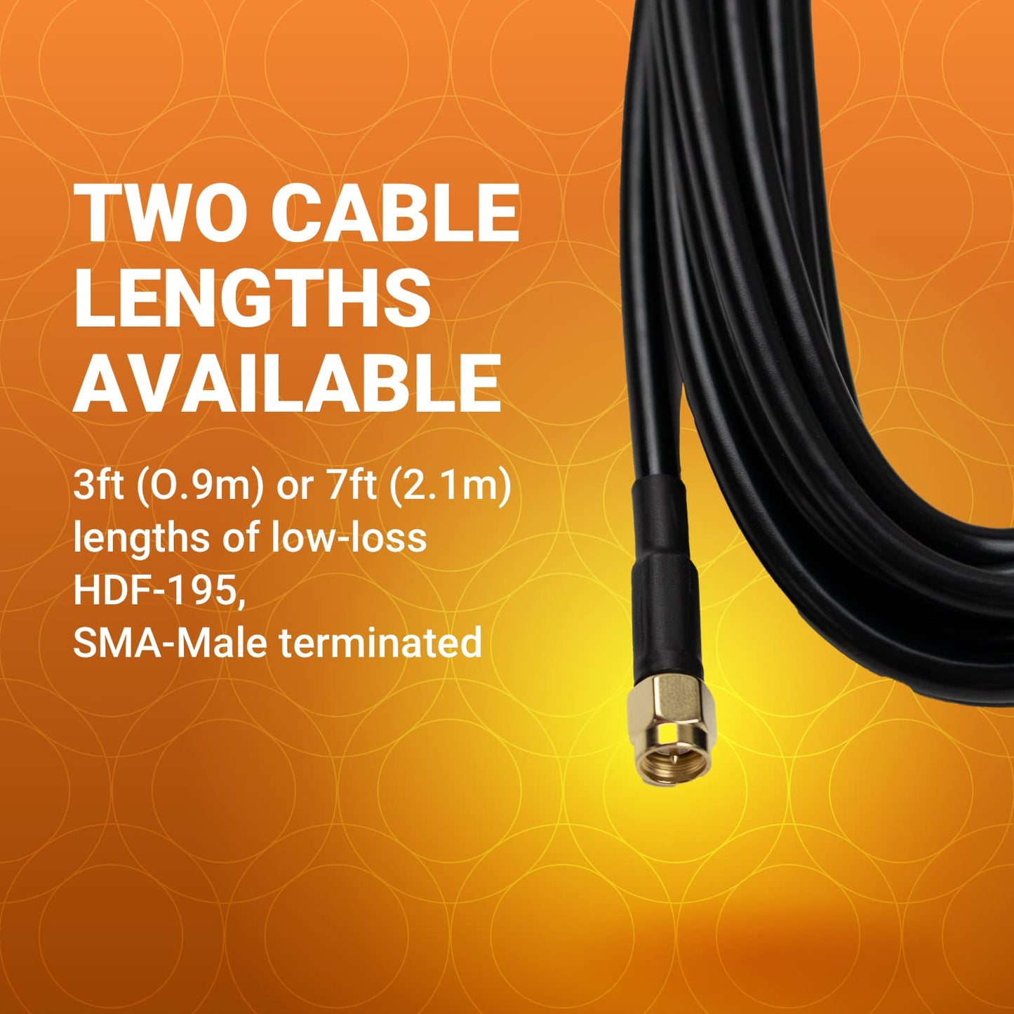 Poynting OMNI-280 Omnidirectional Wideband Cellular Desktop Antenna | SISO | 4G LTE | WiFi 2.4 GHz | 698-3800 MHz | Band 71 (1 Meter Cable)