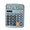 TRULY 12-Digit Desktop Calculator with Large Display, Big Buttons, Dual Power (Solar + Battery), Metal Finish, Ideal for Office, Home, School - 837A