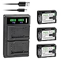 Kastar 3-Pack BN-VG107 Battery and LTD2 USB Charger Replacement for JVC GZ-MG980-R GZ-MG980-S GZ-MS110 GZ-MS110BEK GZ-MS110BEU GZ-MS110BU GZ-MS110BUC