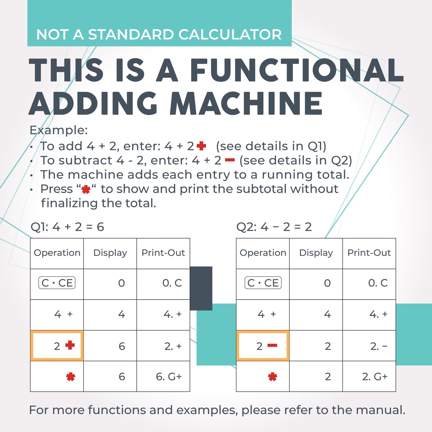 CATIGA New & Upgraded 2025 Printing Calculator Adding Machine 10 Key, Desktop Home Office Calculator with Paper Roll Print Out, Accounting Business