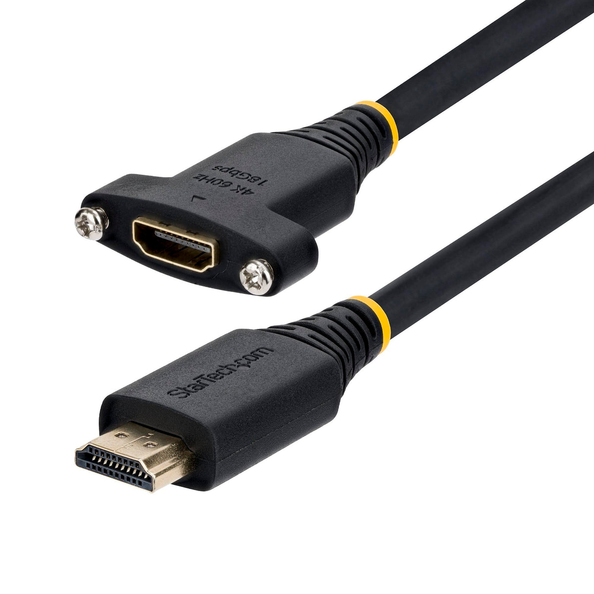 StarTech 6ft Panel Mount HDMI Cable, 4K 60Hz, Male to Female