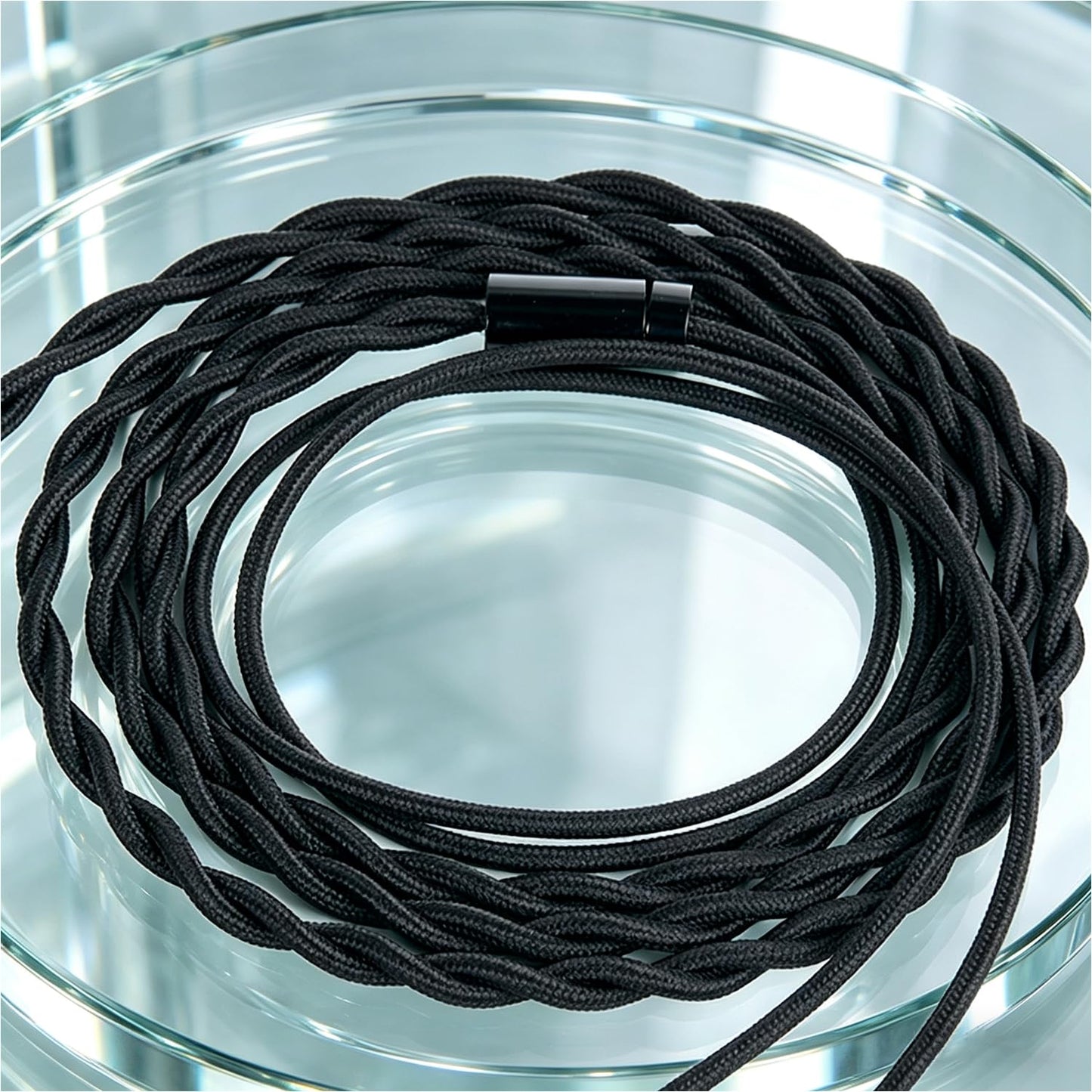 FAAEAL Monitor Headphone Cable,Soft Cotton Yarn Cover Dual 3.5mm Over-Ear AUX Cord Compatible with Hifiman HE560 HE4XX Meze 99 Classics MEZE 109 Pro