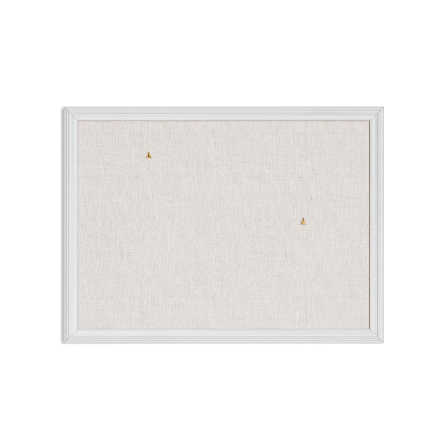 U Brands Bulletin Board, 18 x 24 Inch Linen Fabric Pin Board, Farmhouse White Wood Style Frame, Wall Message Center & Vision Board for Farmhouse