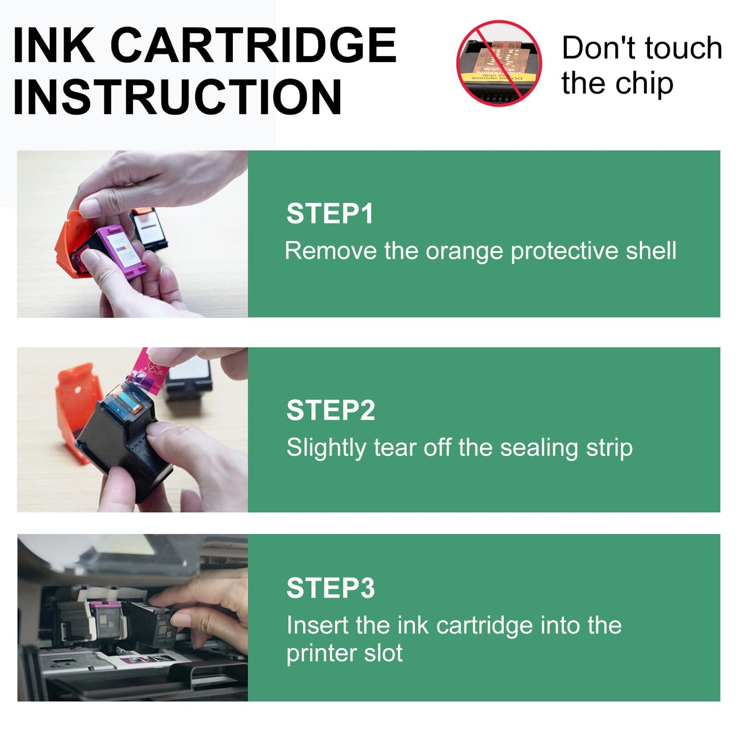 ZIPRINT 63XL Ink Cartridge Combo Pack Replacement for Hp Ink 63 63XL Ink Cartridges Black and Color Work with HP Officejet 3830 4650 5255 5258 Envy