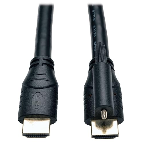 Tripp Lite Eaton Series 4K HDMI Cable 6 ft with Locking Connector to Prevent Disconnections, 4K@30Hz or 1080p@60Hz, Gold Contacts, Compatible