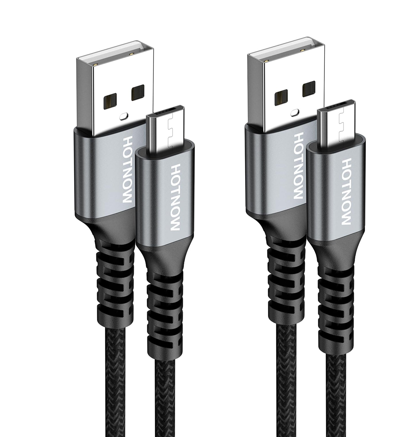 HOTNOW Micro USB Cable 3ft 2Pack, Android Charger Cable USB2.0 Data sync and Fast Charging Nylon Braided Cord for Samsung Galaxy S6 S7, HTC, LG, Sony
