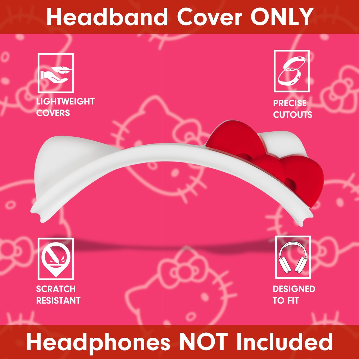 Sonix x Sanrio Hello Kitty Headband Cover for Apple AirPods Max 2 & 1 | Silicone Cute Cat Ears Protective Accessory for Headphones Headband | Hello