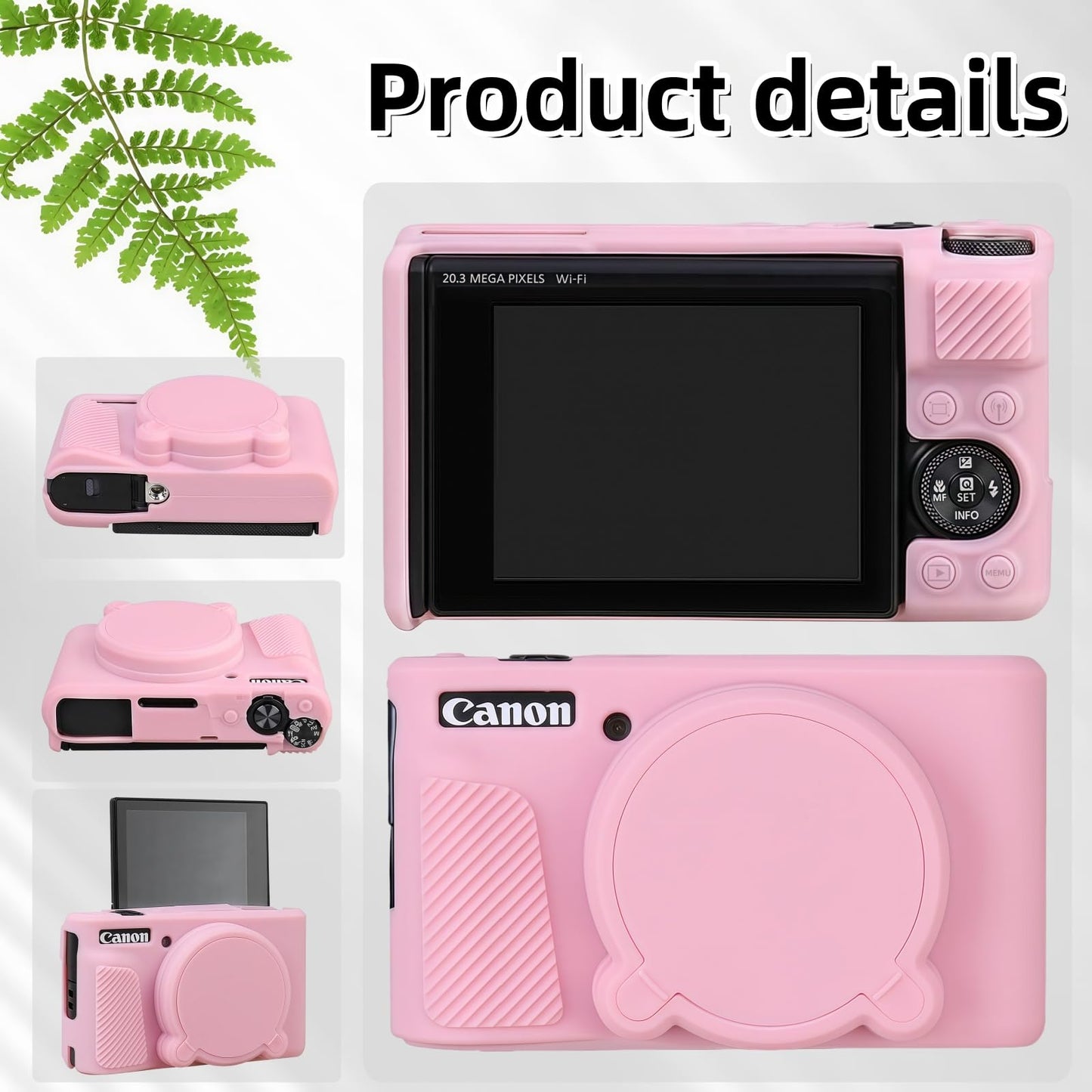 SZHSYJY Camera Case for Canon PowerShot SX740/ SX730 Digital Camera,SX740 HS Case, Soft Silicone Protective Case Removable Lens Cover,Comes with 2