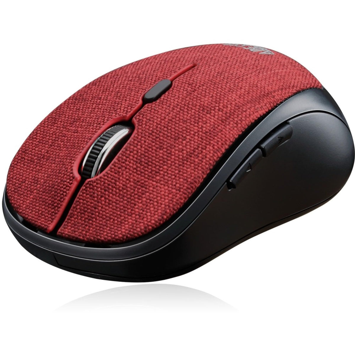 Adesso iMouse S80 2.4Ghz Fabric Wireless Red Fabric Mini Optical Mouse, 5-Button (Red)