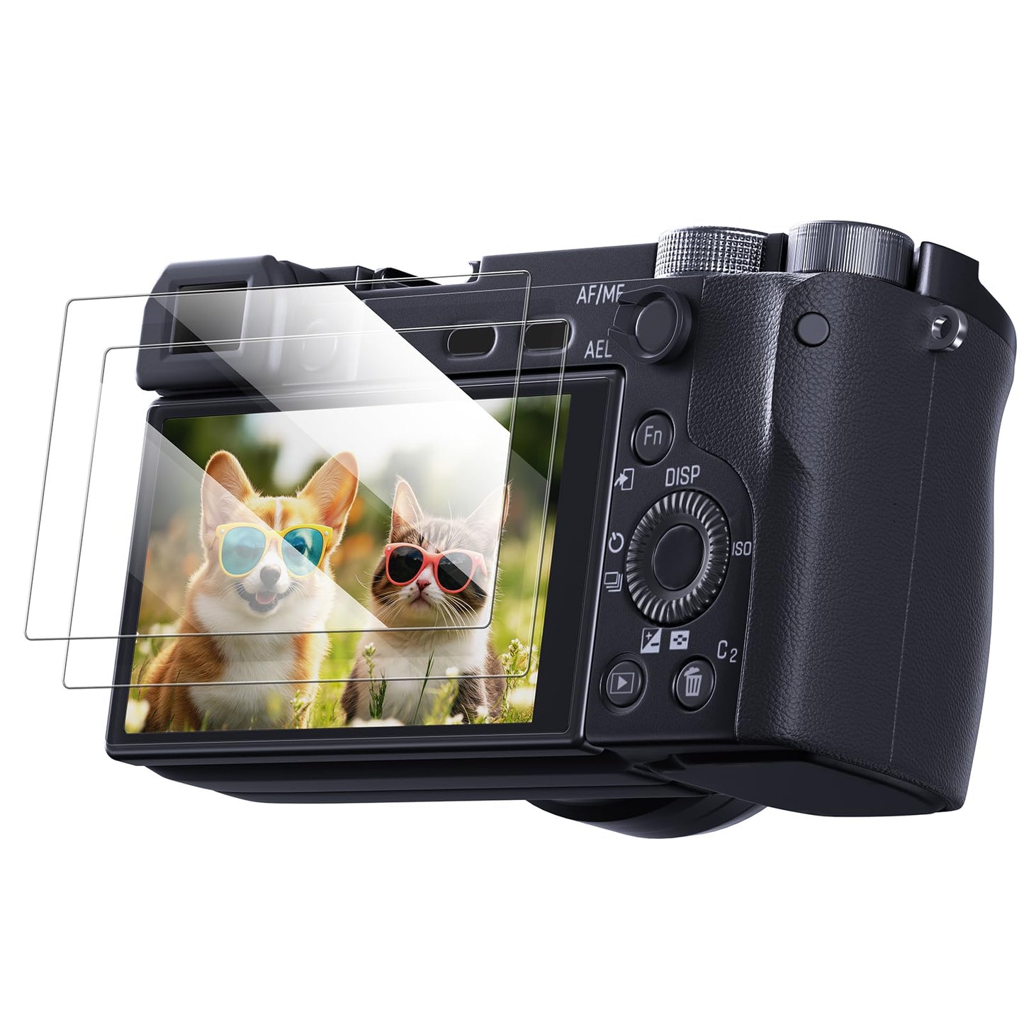 llano Screen Protector for Sony alpha A6600 A6100 A6400 A6000 A6300 A5000 Nex-7 NEX-6 NEX-5 Accessories, [2-Pack] 0.3mm, 9H Hardness Tempered Glass