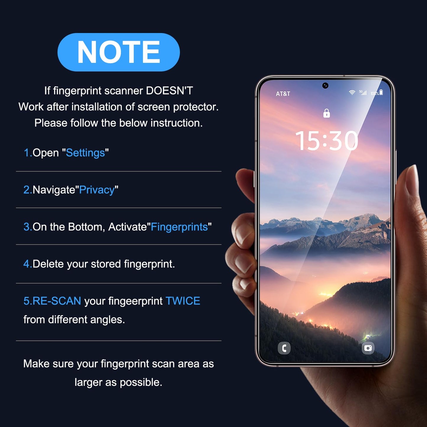 Uyiton for Samsung Galaxy S21 FE Screen Protector, [10X Military Shatterproof] [Eyes Protection] [Support Fingerprint Unlock] Anti-Scratch HD Clear 9H