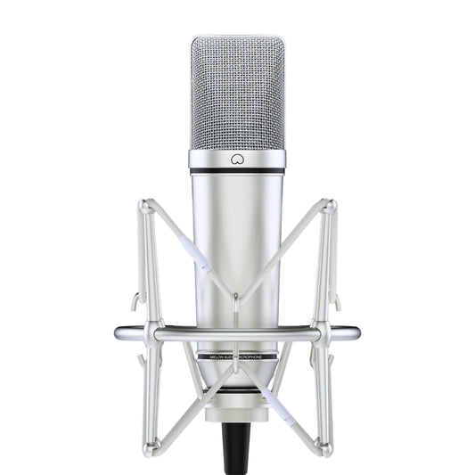 Melon Audio MA-87 Studio Condenser Microphone, 26mm Gold Large Diaphragm Capsule, Including Foam Filter, Metal Shock Mount, XLR Cable and Mic Bag