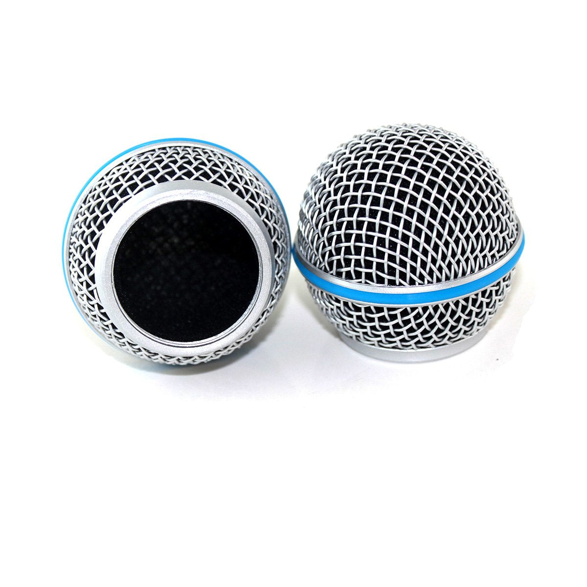 Weymic Replacement Blue Steel Mesh Microphone Grill Head for Shure Sm58 Wireless Microphone and Wired Mics, Beta 58 a Shure Sv100 Wireless Mics