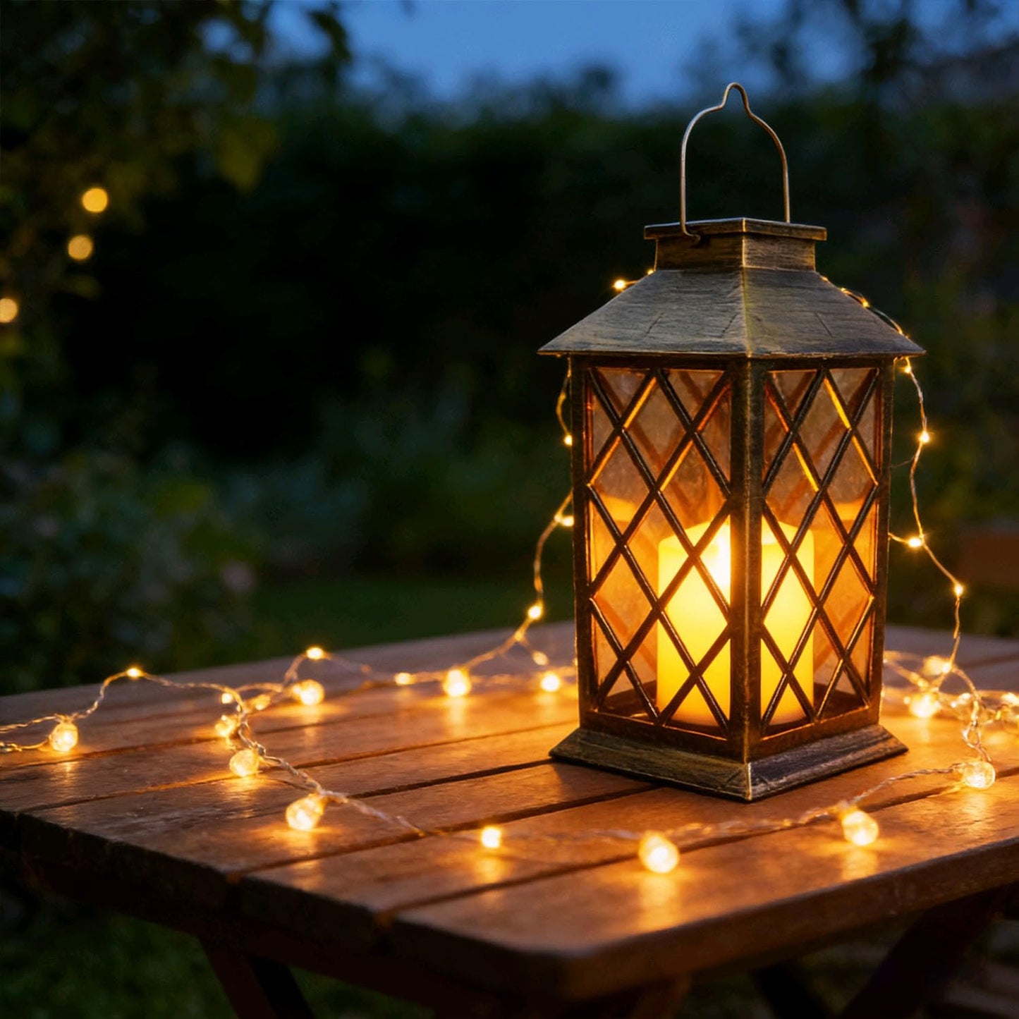 Solar Garden Lanterns Hanging Outdoor Lantern Waterproof LED Flickering Flameless Candle Mission Lights for Table,Outdoor?Mothers Day Gifts Mom Wife