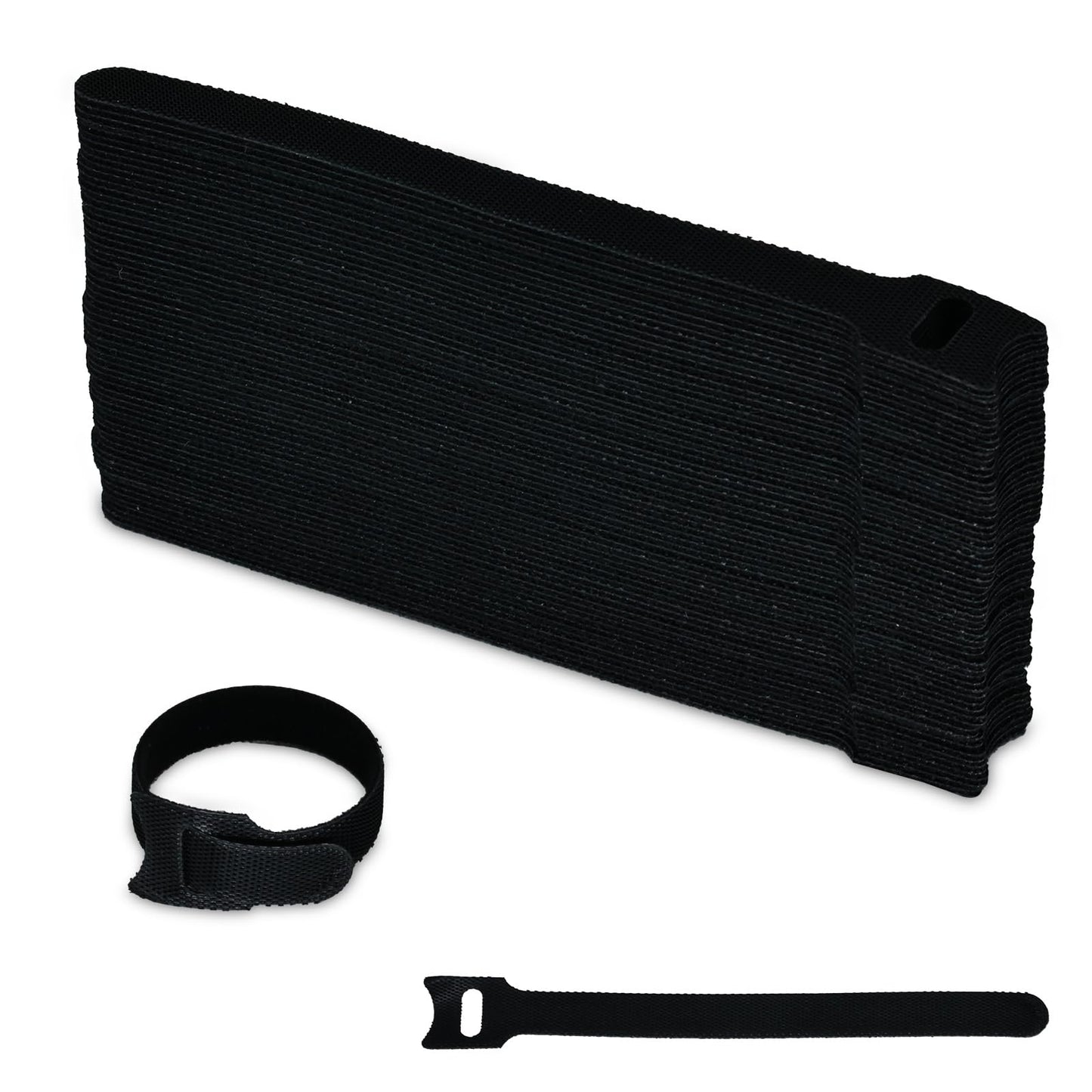 62PCS 6 inchs Microfiber Reusable Cable Ties - Adjustable Cord Organizer Straps for Electronics, Multi-Purpose Wire Management Accessories