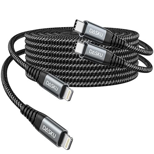USB C to Lightning Cable 6FT 2Pack C to Lightning Cable Fast Charging Cable [Apple MFi Certified] Braided Lightning to USB c Cable Compatible…