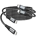 USB C to Lightning Cable 6FT 2Pack C to Lightning Cable Fast Charging Cable [Apple MFi Certified] Braided Lightning to USB c Cable Compatible…