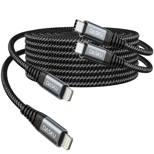 USB C to Lightning Cable 6FT 2Pack C to Lightning Cable Fast Charging Cable [Apple MFi Certified] Braided Lightning to USB c Cable Compatible…
