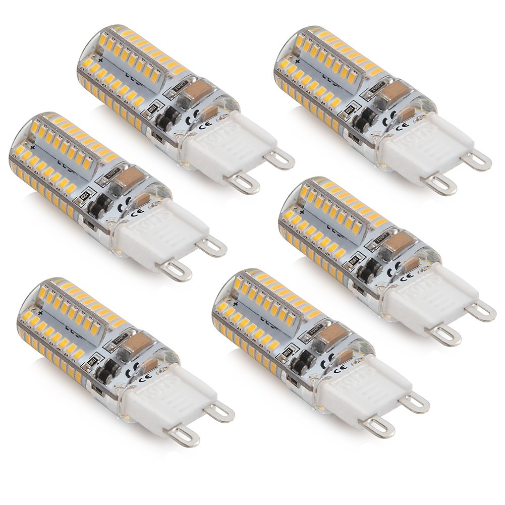 LEDGLE G9 LED Light Bulbs 3W, 30W Halogen Equivalent, 3000K 250LM 64LEDS Warm White Light, Non-dimmable, Flicker Wide Beam Angle Light G9 Base