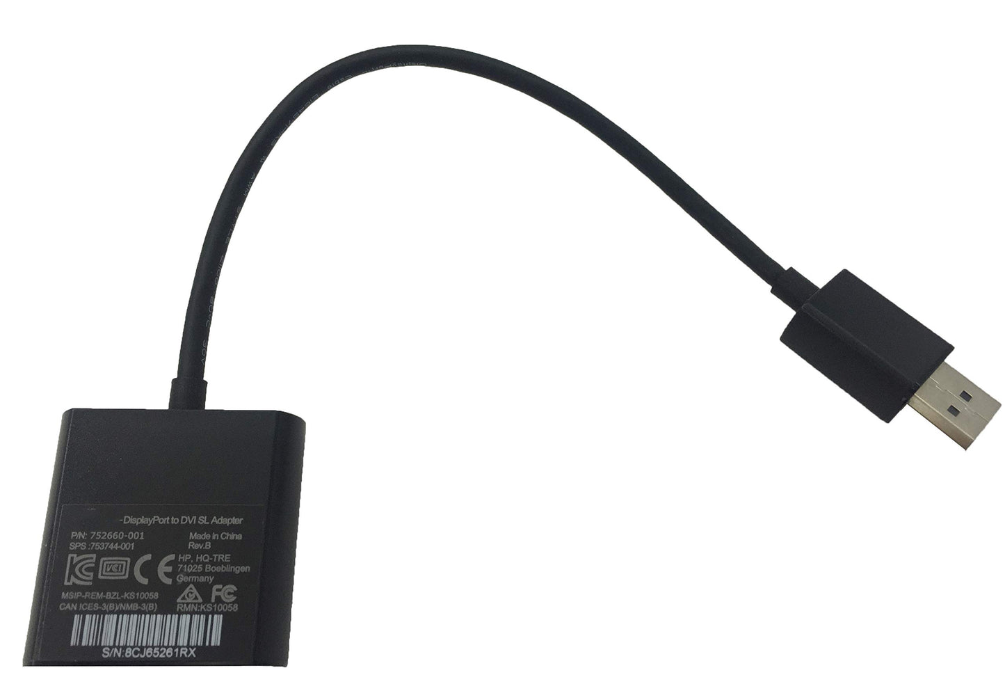 Display Port to DVI SL Compatible HP 753744-001