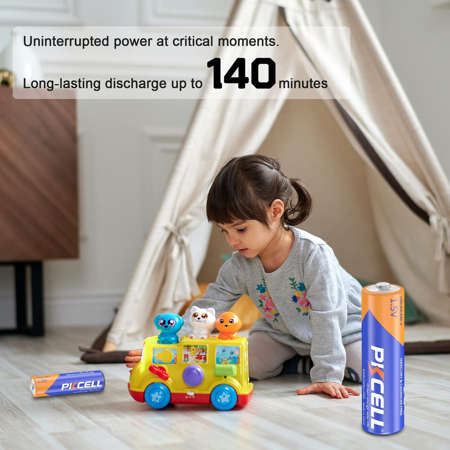 PKCELL AA LR06 Batteries,1.5V High Performance Disposable 12 Pack Double A Batteries for Keyboards Clocks Kids Musical Mat Toys Remote Controls…