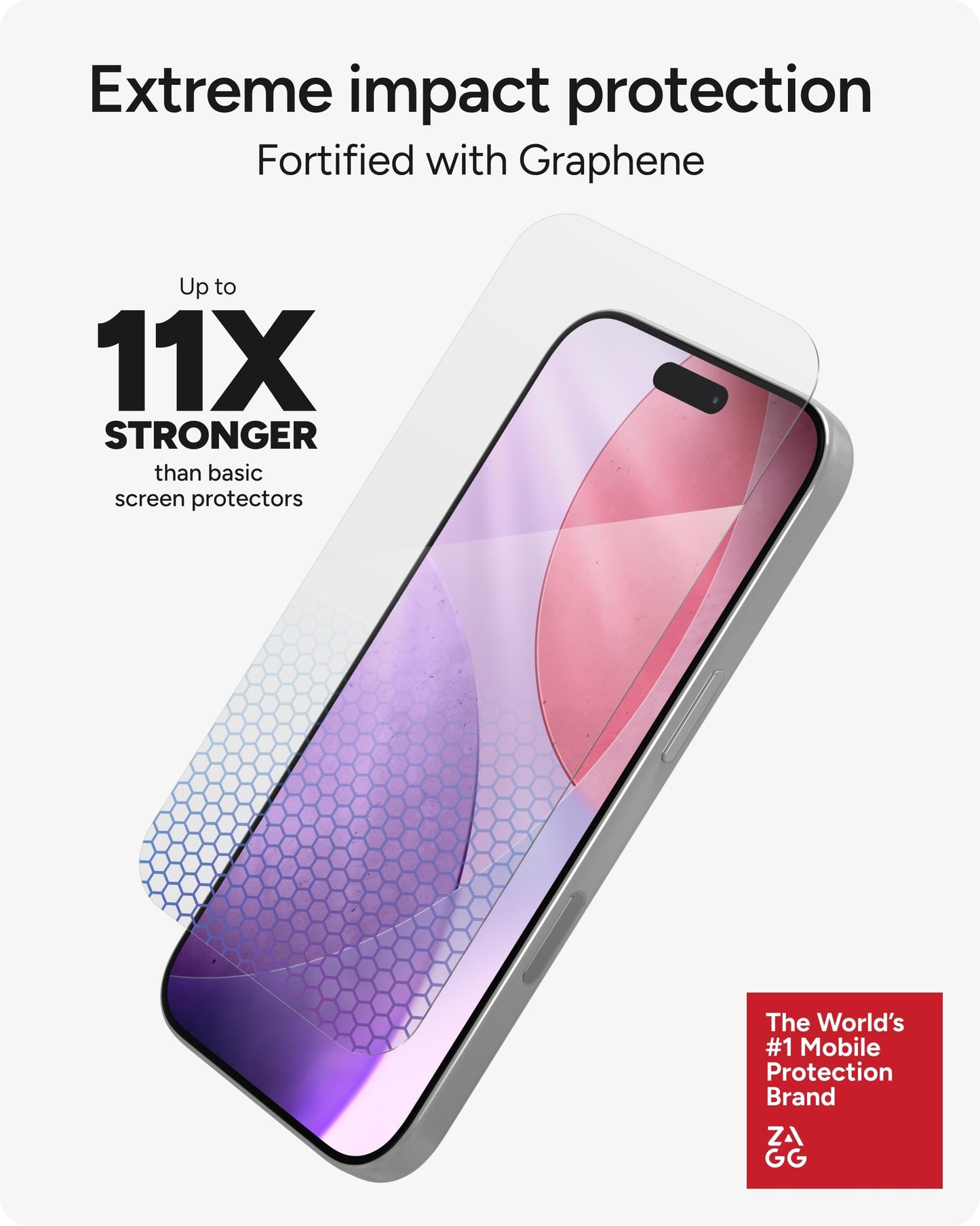 ZAGG XTR5 Screen Protector for iPhone 17 Pro - Glass, Blue Light Protection, 11X Stronger, Eyesafe CPF60 Tech, Anti-reflective Tech, Vibrant Color