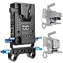 kocackoo Mini V Mount Battery Adapter Plate with D-tap, Two DC 8V/4A, Two DC 12V/4A, USB 5V/2.1A & USB 5V/3A,9V/2A,12V/2A Output Ports, Suitable