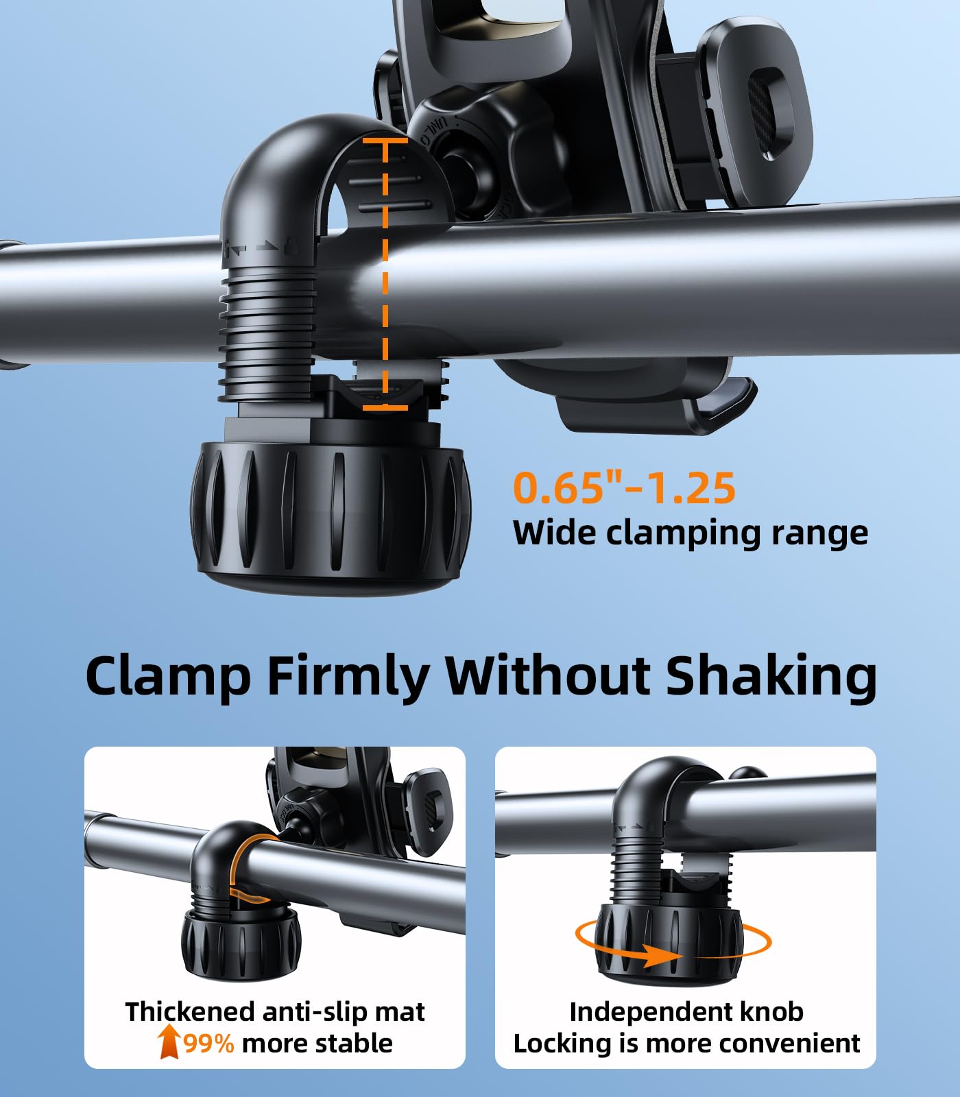 DICMKY A Pillar Grab Handle Phone Mount, Handle Bar Phone Holder for Semi Truck Drivers, Universal Cell Phone Clip Holders for Your Car, Pickup, SUV