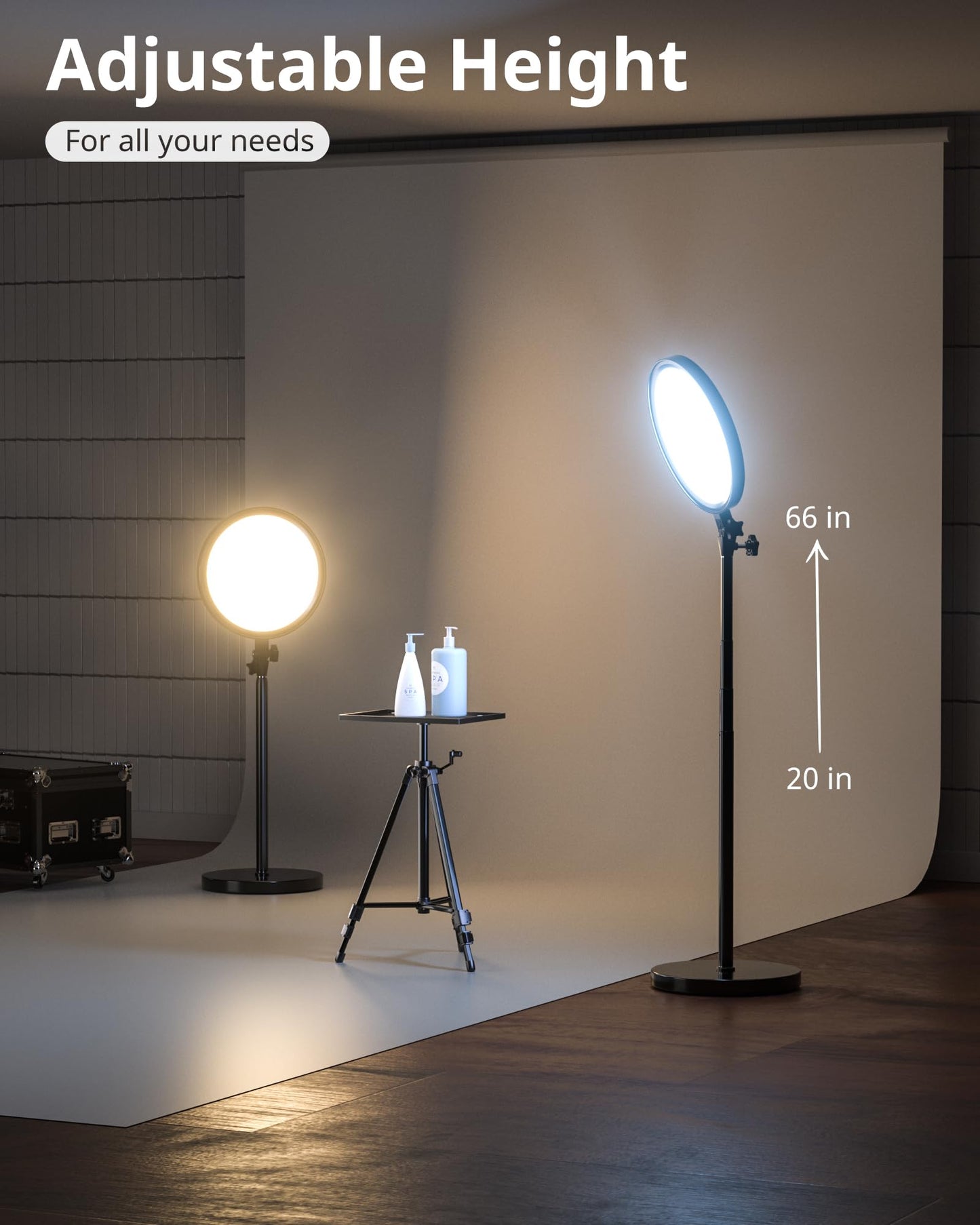 UBeesize Professional Ring Light with Stand, Phone Holder & Remote - 6500K Full-Screen LED Lighting for Makeup, Photography, Studio, Barber, and Live