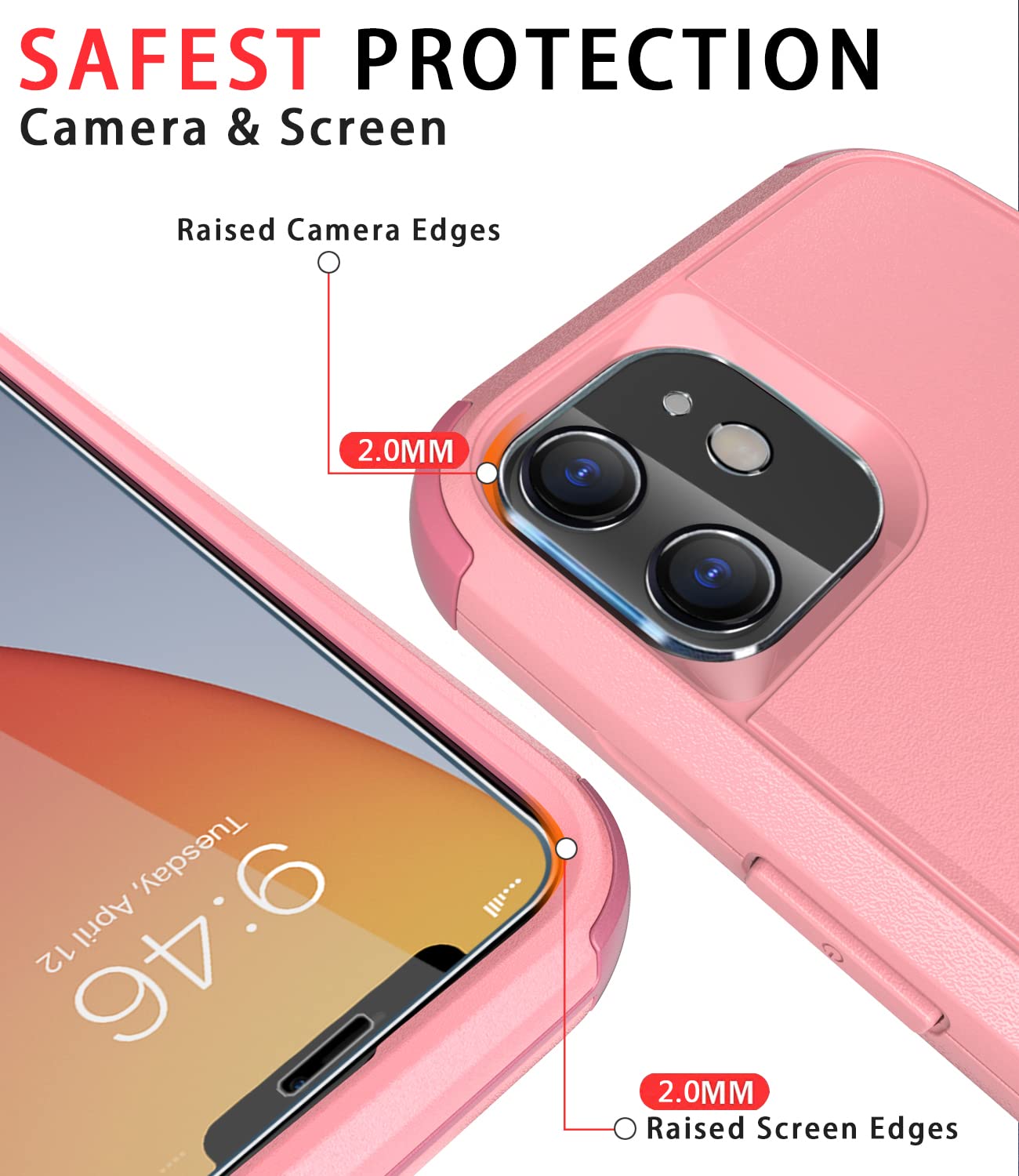 Diverbox for iPhone 11 Case [Shockproof] [Dropproof] [Tempered Glass Screen Protector],Heavy Duty Protection Phone Case Cover for Apple iPhone 11