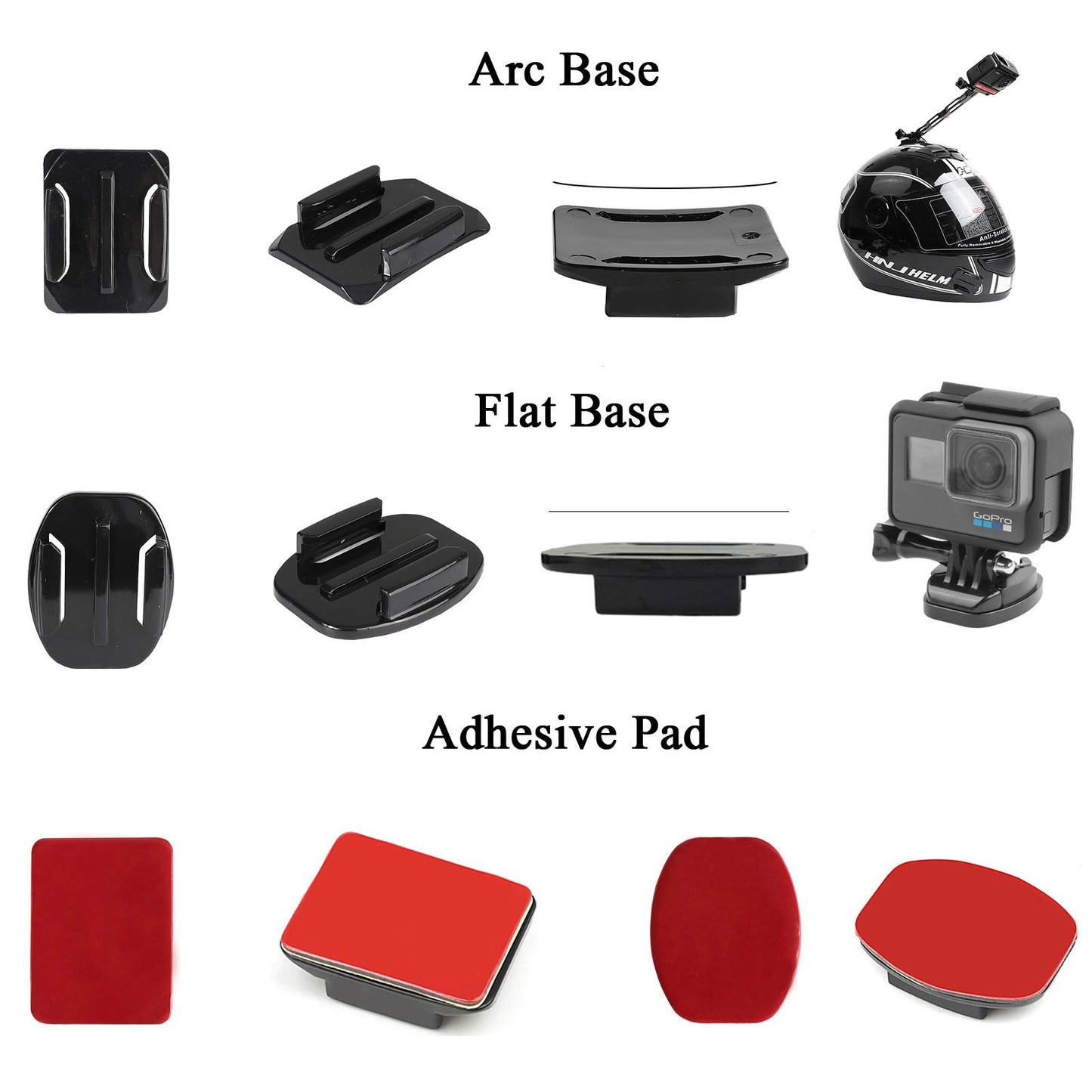 Universal Action Camera Accessory Kit for GoPro Hero 13 12 11 10 9 8 7 6 5 Go pro Max Insta360 X5/X4/X3 DJI OSMO Action 3 4 5 Pro AKASO APEMAN Sports