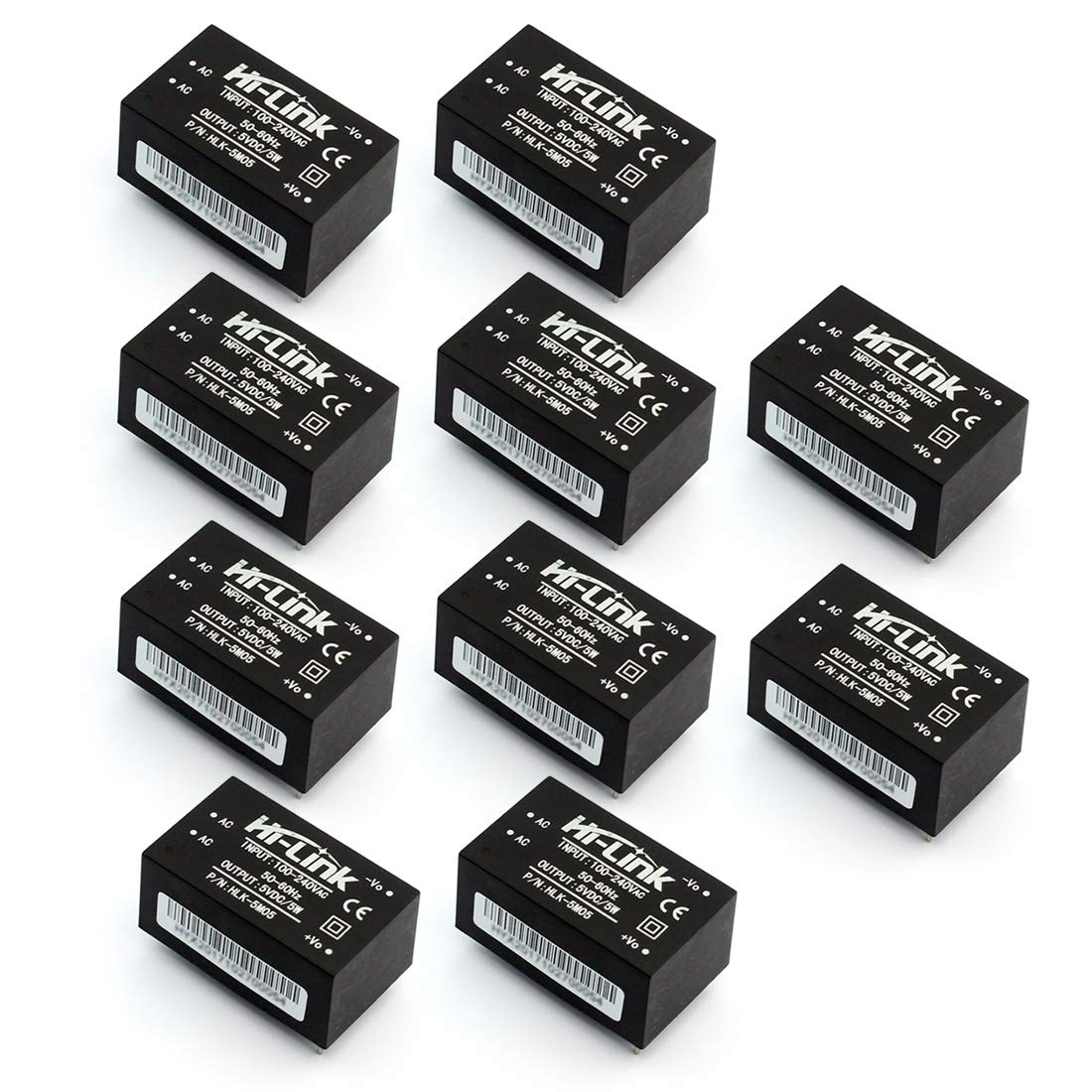 HI-Link 10pcs Mini Step-Down Power Supply Intelligent Household Switch Power Module HLK-PM01 HLK-5M05 10M05 HLK-2M05 AC DC 220V to 5V/3.3V/12V…