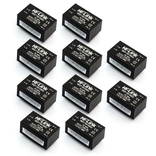 HI-Link 10pcs Mini Step-Down Power Supply Intelligent Household Switch Power Module HLK-PM01 HLK-5M05 10M05 HLK-2M05 AC DC 220V to 5V/3.3V/12V…