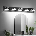VEVOR 5-Light LED Modern Vanity Light Fixtures, 33.46-Inch, Black Finish Bathroom Wall Lighting Fixture Over Mirror, with IP44 Waterproof