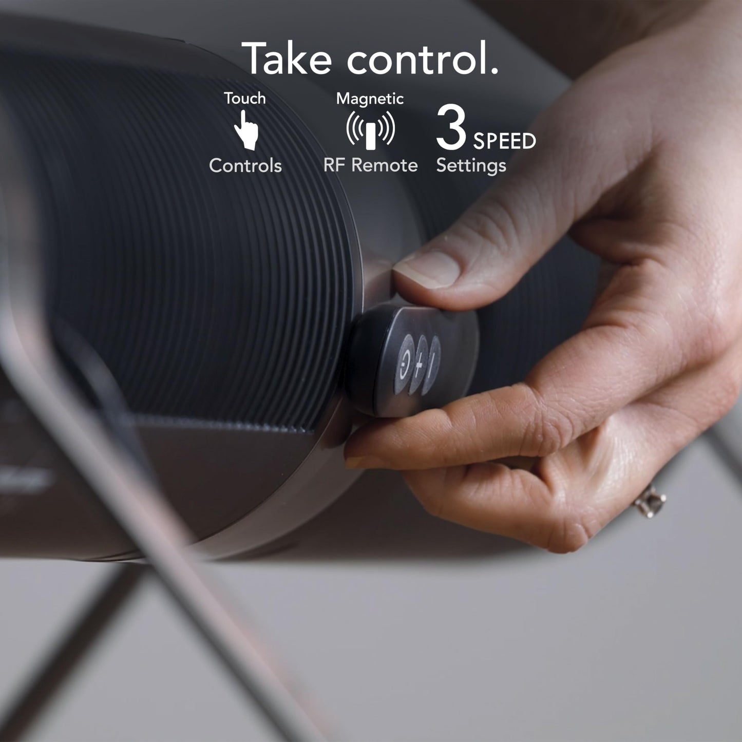 Vornado Airbar 4 Tower Fan and Horizontal Air Circulator with Remote Control, 35-Inch, 3 Speed Settings, Multi-Directional Airflow, Touch Control