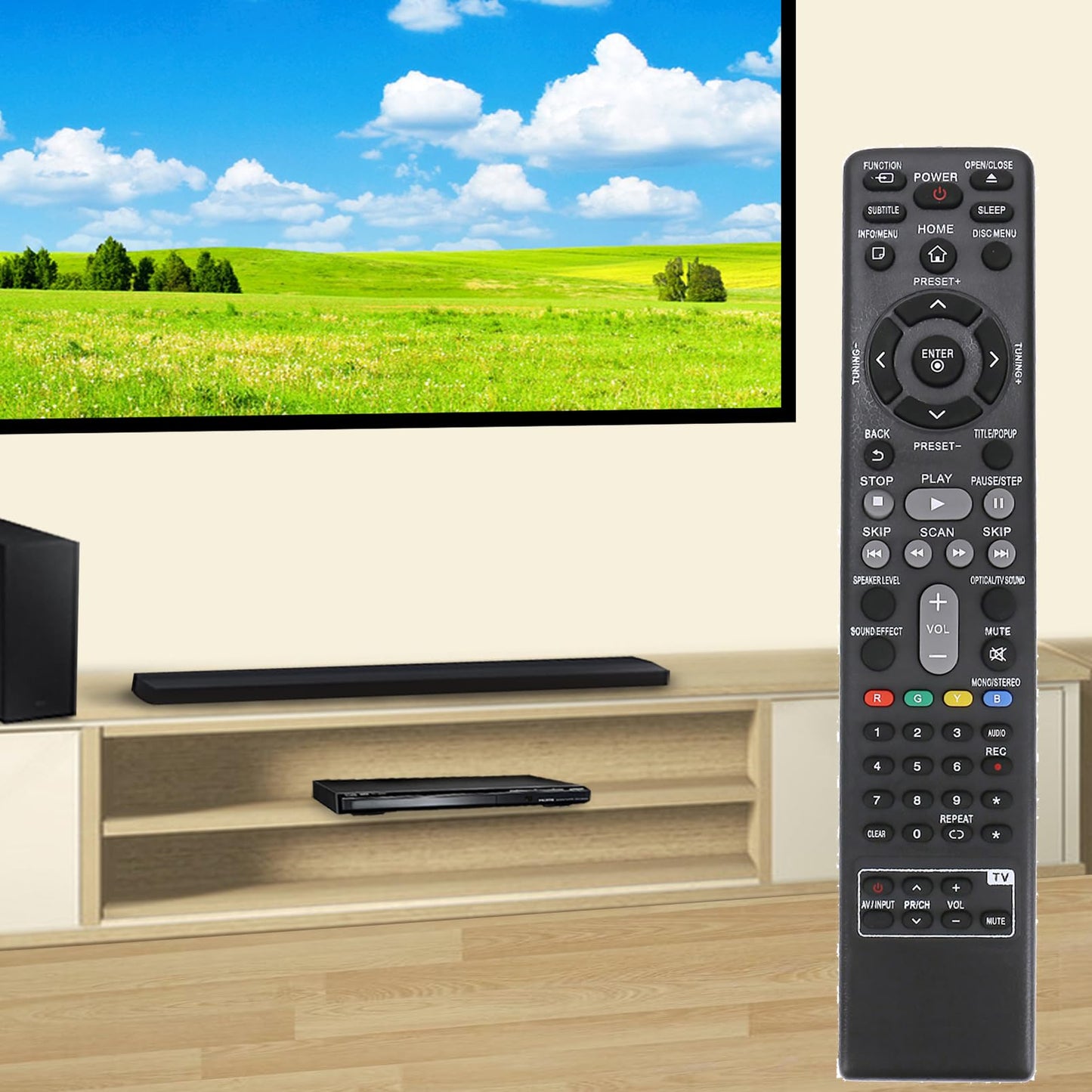 AKB73775801 Replace Remote Control fit for LG Blu-Ray Home Theater System BH4030S BH4530T BH5540T BH6540T LHB655 S43S1-W S54T1-S S63T1-W S64H1-W