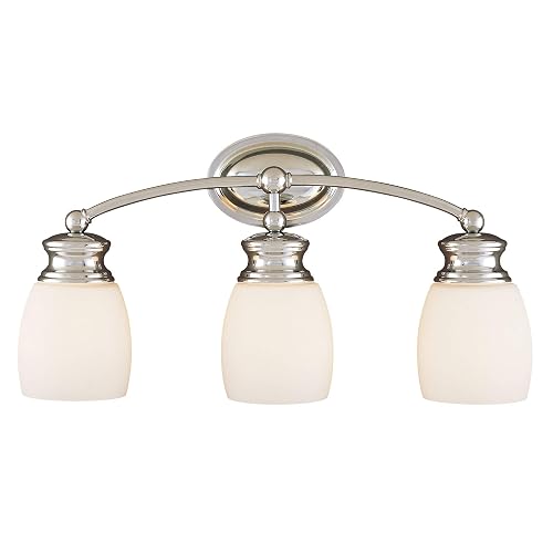 Savoy House 8-9127-3-11 3 Light Bath Bar-Transitional Style with Farmhouse and Contemporary Inspirations-11 inches Tall by 20.5 inches Wide, Polished