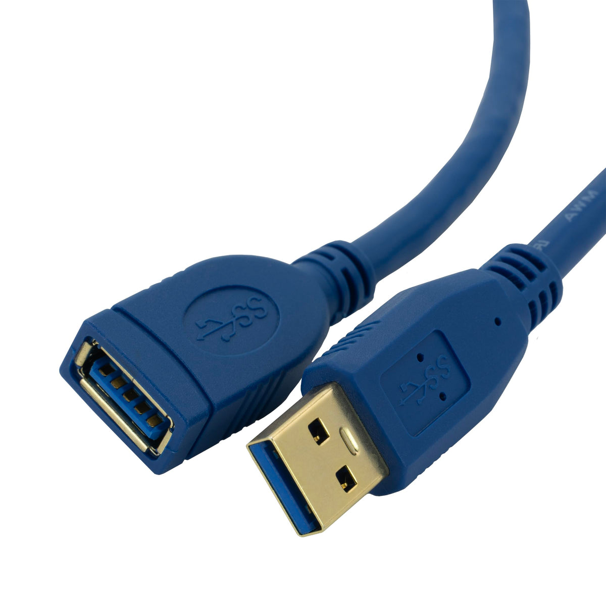 CableWholesale 3 feet USB 3.0 Extension Cable, Blue, Type A Male/Type A Female Plug, A Male to A Female Super Speed USB Extension Cable, USB Extension