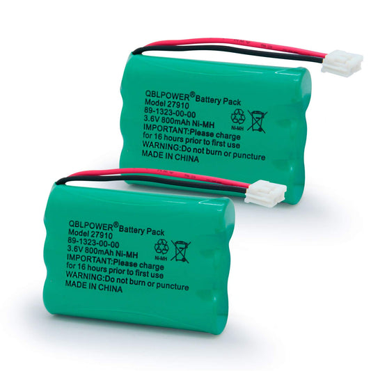 QBLPOWER 27910 Cordless Phone Battery Rechargeable Compatible with Vtech 89-1323-00-00 AT&T E1112 E2801 TL72108 Motorola SD-7501 RadioShack 23-959